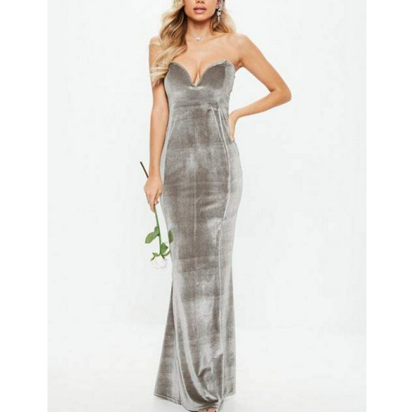NEW Missguided Bridesmaid Dress | Gray - Picture 1 of 8